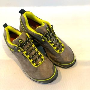 Merrell Chameleon Goretex Hiker , Grey with Neon lime pop , size 9